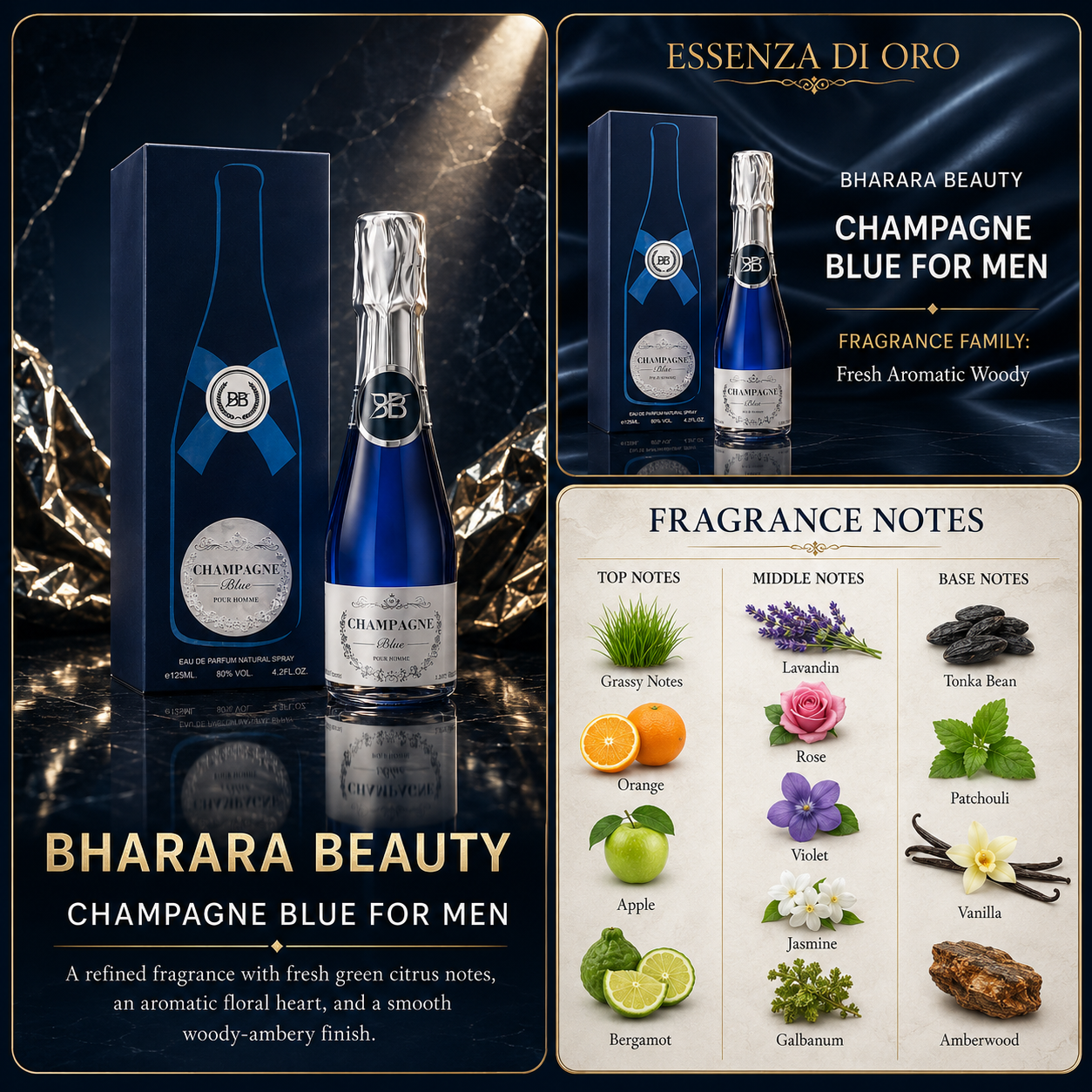 Champagne Blue by Bharara Beauty For Men