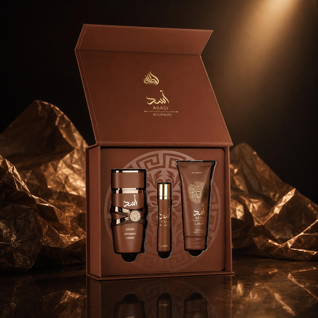 Lattafa Asad Bourbon 3PCS Gift Set