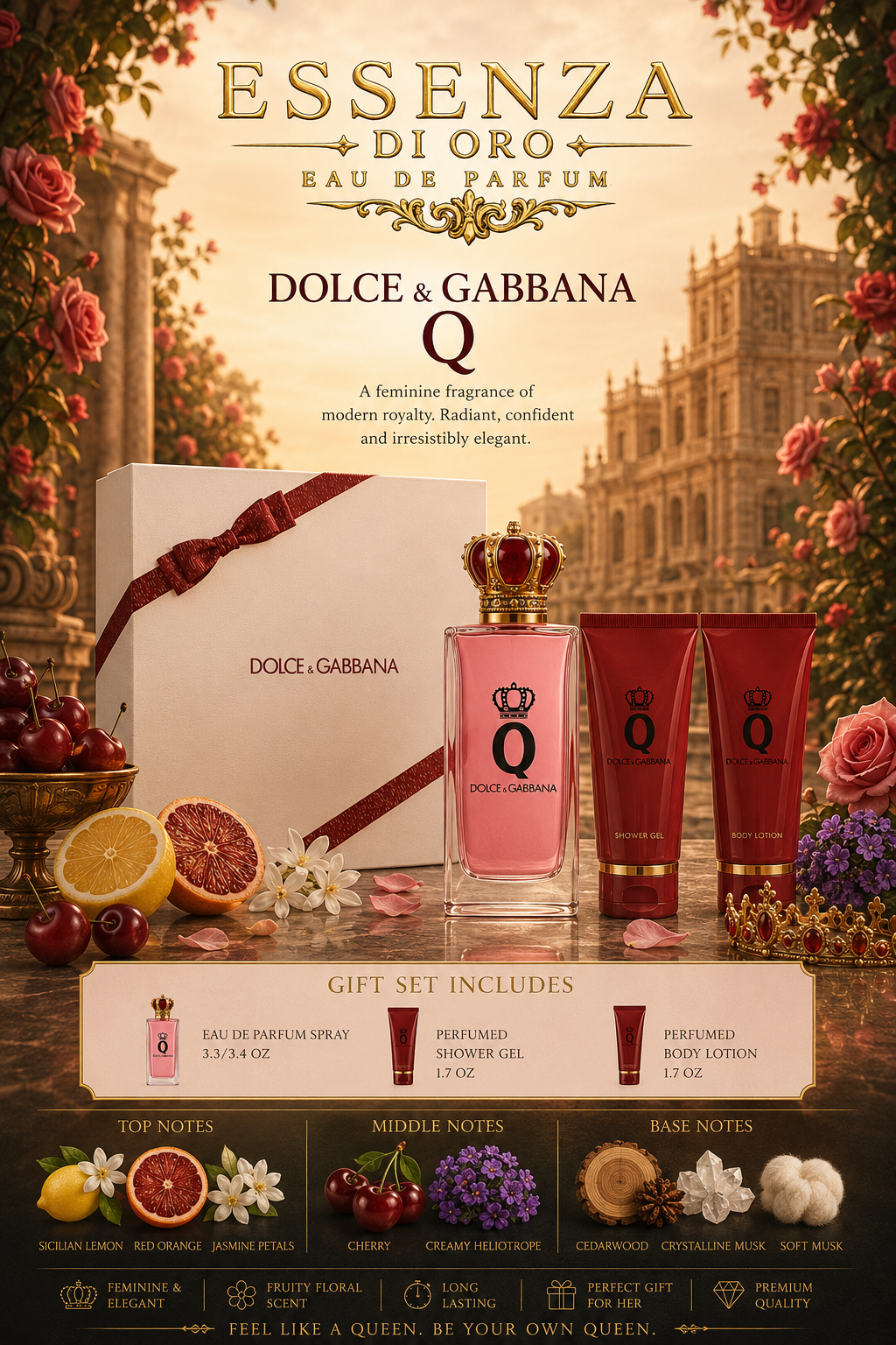 Dolce & Gabbana Q for Women 3-Piece Gift Set